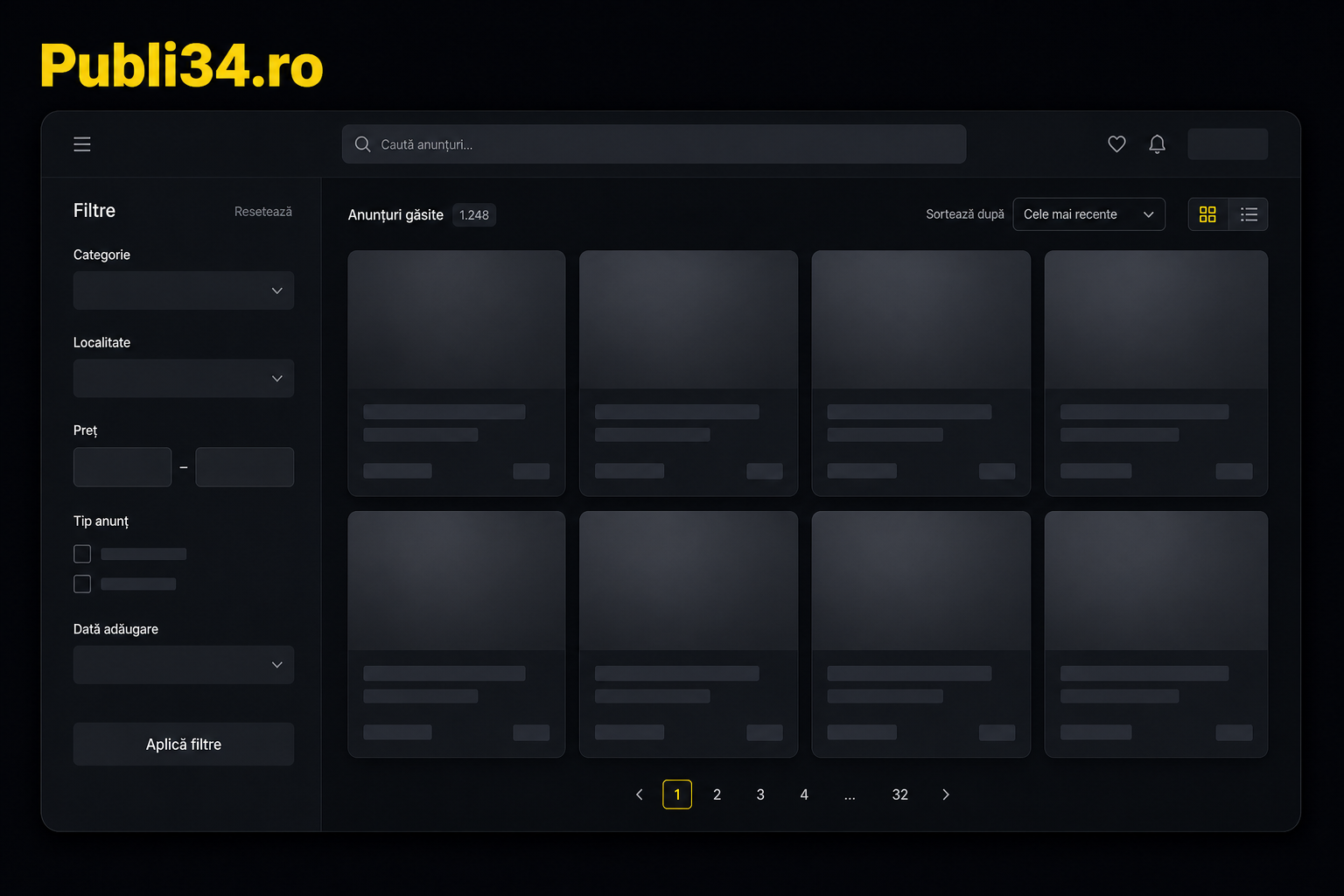 publi34.ro — Platformă custom